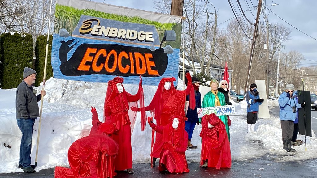 Extinction Rebellion Boston Climate activists demand Enbridge and